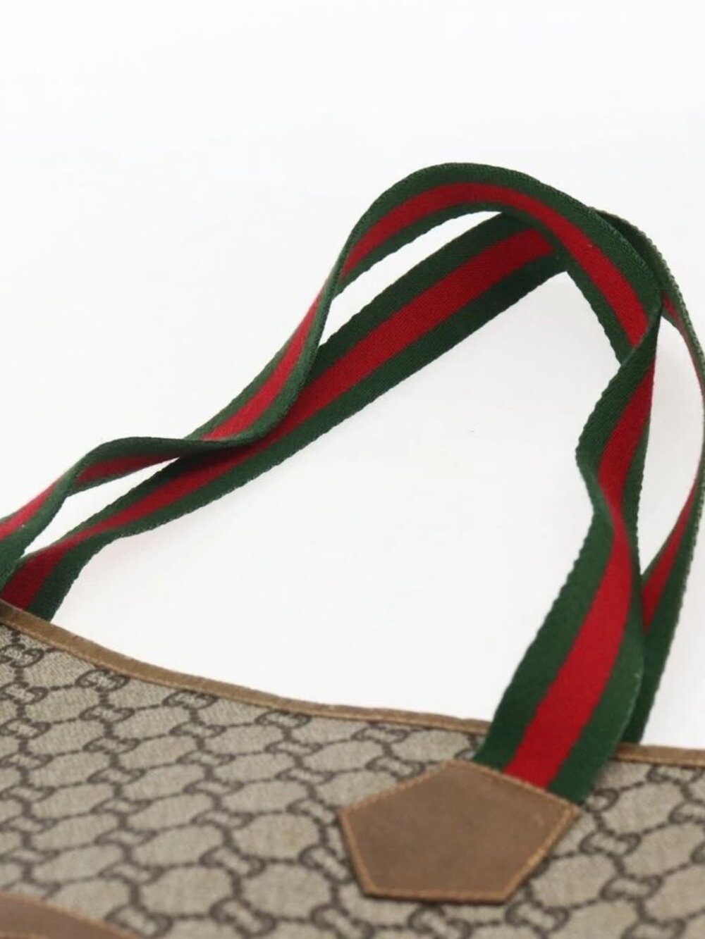 GUCCI GG Plus Supreme Web Sherry Line Tote Bag - Picture 9 of 16